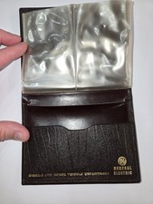 NWOT Vintage GE Missile & Space Vehicle Dept Watermark Calf Wallet Cold War picture