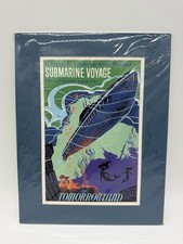 Disneyland Submarine Voyage Tomorrowland Attraction Poster Print Matted Sealed picture