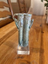 Ancient Roman Glass Double Unguentarium picture
