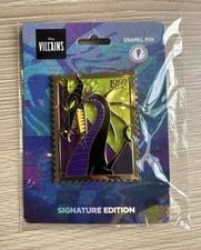 Disney PALM Royal Stamp Pink A La Mode Maleficent Dragon LE 400 Pin Event Only picture