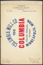 Columbia Mill Co Minneapolis Minnesota 1886 Wheat Flour Trademark Logo picture