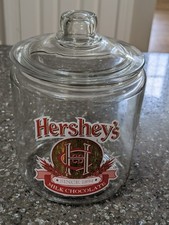 Vintage Red Hershey's Candy Peanut Jar + Lid, Tom's Lance Store, Gordons  picture