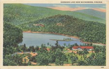Postcard VA: Sherando Lake Near Waynesboro, Indiana Linen Posted 1948 picture