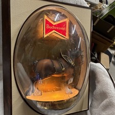 Matched set Budweiser Vintage 50-60s Original with  Resin Globes Beer Sign BOHO picture