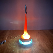 Vintage Soviet Table Lamp USSR Night Rocket Vostok Soviet Space Program. picture
