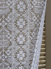 Antique Arts & crafts c1930s White Cotton Scottish lace panel sample 36”/60” picture