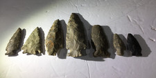 Antq Collection of Indian Arrow Heads Lot of 7  From Historic Saratoga County NY picture