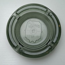 Vintage Quinte Motor Inn Green Glass Ashtray Canadian Hotel Advertising picture