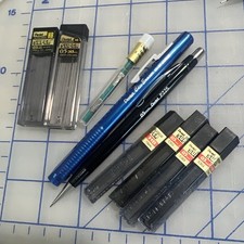 Pentel P205 P225 Mechanical Pencil 0.5mm Black Vintage Japan Clic Eraser & Lead picture