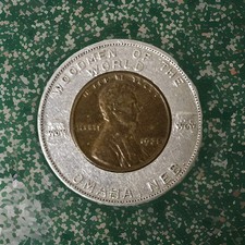 1935 Lincoln Wheat Penny Encased Token Woodmen Of The World Omaha Neb Omaha NE picture