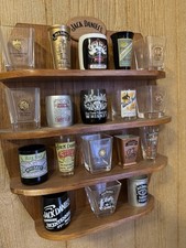 Vintage Jack Daniels 2002 Legends Shot Glass Set 18 + Wood Display NEW In Boxes picture
