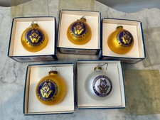 Vintage University of Washington UW Huskies Christmas Ornaments picture