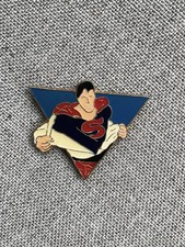 Superman Ripping Shirt DC Comics Vintage Enamel Pin Badge Brooch picture