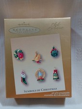 NOB Symbols Of Christmas Mini Ornament Set Of 6 Hallmark Keepsake Club Exclusive picture