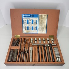 Blue Point Ridgid Tools USA 50+pc's Screw Extractor Set Wood Case Vintage E1025 picture