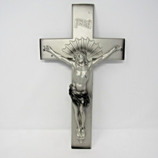 Antique Casket Crucifix Heavy Metal 9