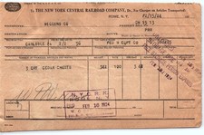 1924 NYC RR freight bill: Cedar Chests, Rome NY to Carlisle picture