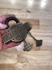 Harley Davidson Padlock Blacksmith Lock Keys Patina Gunsmith Set Lot SOLID METAL picture