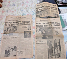 1963 JFK Assasinated Wisconsin State Journal  Newspapers Lot Of 3 11/23, 24, 25 picture