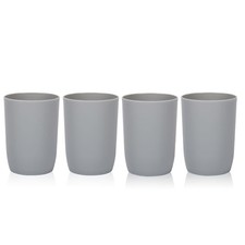 Topsky 4pcs Bathroom Tumbler Toothbrush holder Plastic Tumblers Water Tumbler... picture