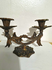 Antique Bronze / Brass 2-Arm Candelabra 8