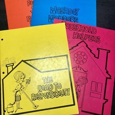 Vintage 1960s Teacher Film Strip Guides Laundry, Housekeeping, Cleaning Products picture