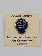 25 Years Of Public  Service Employee Pin Minneapolis Chamber Of Commerce Vintage picture