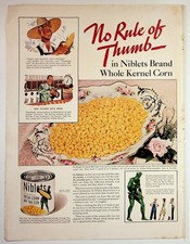 Niblets Green Giant Vintage Corn Magazine Ad 1940s-50s Full Page Print picture