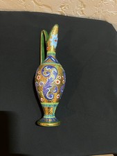 Vintage Gialletti Italian Byzantine Style Gold Mosaic Lidded Box Deruta picture