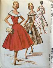 NEW Vintage 1950s McCALL’S SEWING PATTERN Misses Dress Sz 12 Bust 30 - Uncut picture