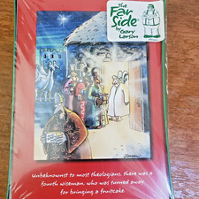 Gary Larson The Far Side Christmas Cards Box of 12 Wiseman Fruitcake 1994 NOS picture