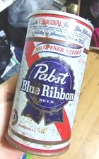 Rare VTG Pabst Blue Ribbon Jingle Table Lighter Can is 4.75
