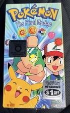 FACTORY SEALED Pokemon Vol. 20: The Final Badge VHS 2000/ BONUS MOTION CARD RARE picture