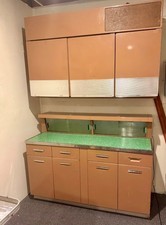 Vintage GE Mid Century Wall Mount Refrigerator Freezer Storage Cabinets Lights picture