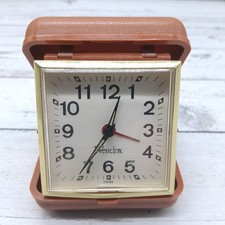 Vintage Westclox Pocket Travel Alarm Clock Mechanical System Tested and Working picture