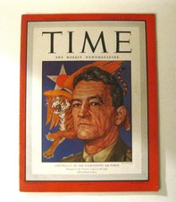 WW2 US Time Magazine Chennault 14th Air Force December 1943 WITH CERT. picture