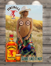 Sexy Pin Up Fireball Whisky Poster 11x17 Whiskey Bar Distillery Wall Art Decor 2 picture