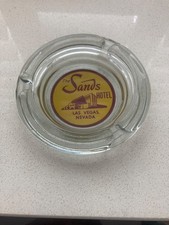 Vintage 1950's The Sand's Hotel Las Vegas Nevada Glass Casino Ashtray picture