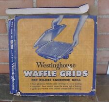 Westinghouse Vintage Waffle 2 Grids For Deluxe Sandwich Grill #SGW-521 NIB picture