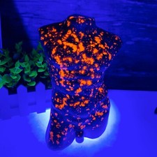 1pc  Natural crystal man body Yooperlite model carving Home decoration picture