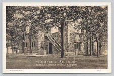Temple of Silence, Order of Rainbow, McAlester, Oklahoma OK WB Postcard picture