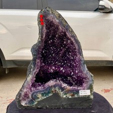 36LB Large natural amethyst geode quartz crystal cluster cathedral energy hea picture