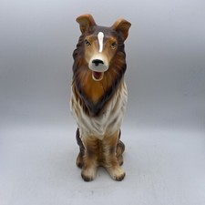 Vintage 10.5” Ceramic Collie Dog Figurine Statue Decor picture