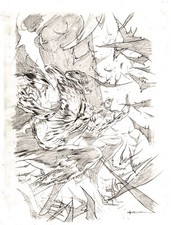 KERON GRANT BATMAN ADVENTURE CONTINUES ISSUE 5 ORIGINAL COVER PENCIL LAYOUT picture