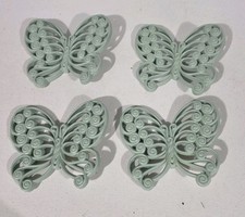 VTG Burwood Butterfly Wall Plaques Set of 4 Light Blue Retro Wall Decor picture