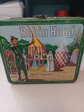 1956 Robin Hood Metal Lunchbox no/Handle or Thermos by Aladdin picture