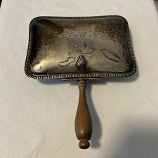 Vintage Sheffield EPC 269 Silverplate Silent Butler Crumb Catcher/Sweeper Wood picture