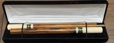 FIGURED DESERT IRONWOOD/WHITE TIPS-2 PC MAGICIANS STAGE SIZE WAND picture