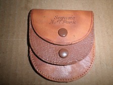 Neat old original Leather Coin Holder Sequoia National Park Souvenir 1930's picture
