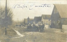 1908 Caribou ME Real Photo Postcard Winter Quarters Horse Team RPPC Maine picture